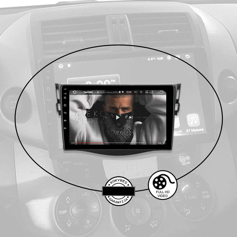 Toyota Rav4 2006-12 Androidi multimeediatahvelarvuti 9-tolline autostereo USB/WiFi/GPS/Bluetooth hind ja info | Autoraadiod, multimeedia | kaup24.ee