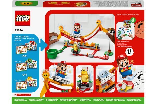 71416 LEGO® Super Mario Lava Wave ujumislaienduskomplekt цена и информация | Klotsid ja konstruktorid | kaup24.ee