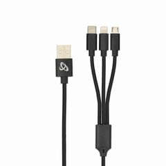 Sbox USB 2.0 8-pin/Type-C/Micro USB только для зарядки 2.4A 1M BULK цена и информация | Borofone 43757-uniw | kaup24.ee