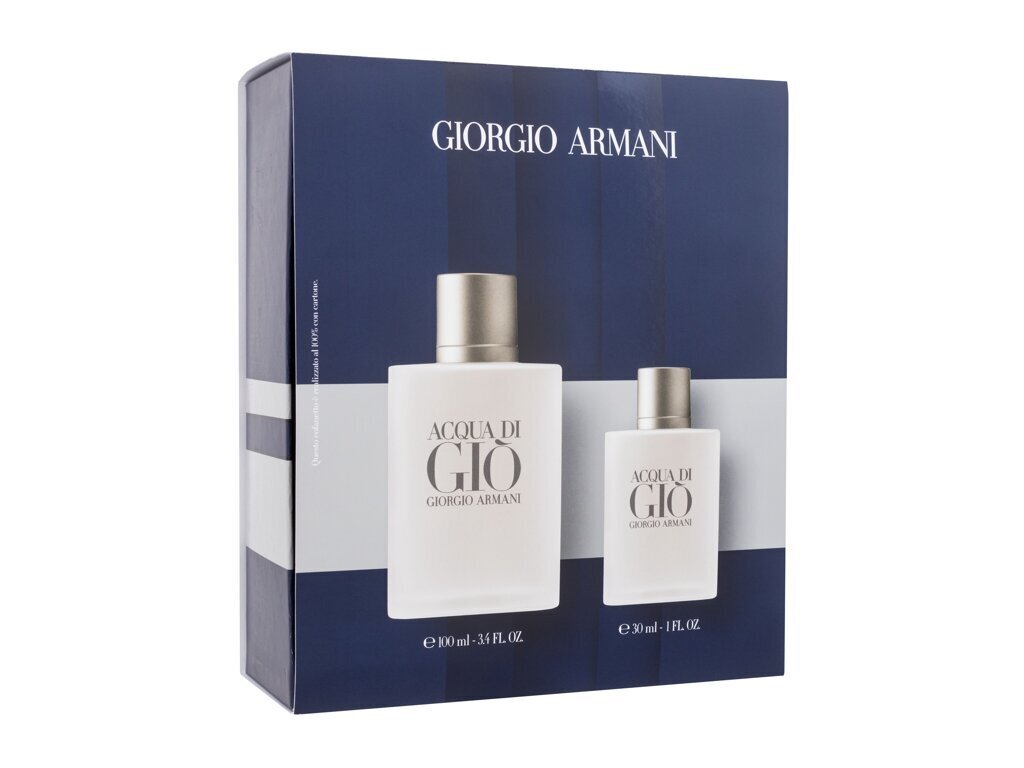 Komplekt Giorgio Armani Acqua di Gio meestele: Tualettvesi EDT, 100ml + 30 ml hind ja info | Meeste parfüümid | kaup24.ee