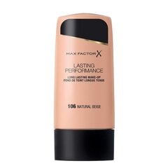 Max Factor Lasting Performance Make-Up - Long lasting make-up 35 ml 106 Natural Beige #e0ac92 цена и информация | Пудры, базы под макияж | kaup24.ee