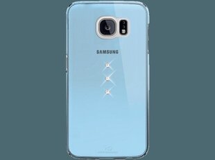 Kaitseümbris White Diamonds Trinity Swarovsky kristallidega, sobib Samsung G920 Galaxy S6 telefonile, läbipaistev/helesinine hind ja info | Telefoni kaaned, ümbrised | kaup24.ee