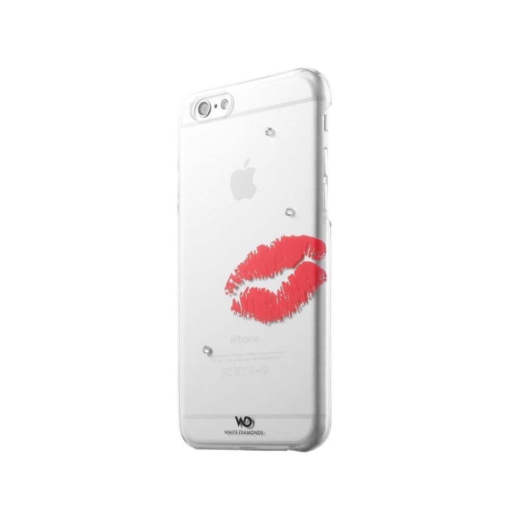 Kaitseümbris White Diamonds Lipstick Kiss Swarovsky kristallidega, sobib Apple iPhone 6 Plus telefonile, läbipaistev hind ja info | Telefoni kaaned, ümbrised | kaup24.ee