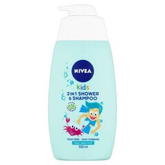 Beebi dušigeel ja šampoon 2-ühes õunalõhnaga (2 in Shower & Shampoo) 500 ml цена и информация | Косметика для мам и детей | kaup24.ee