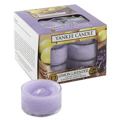Yankee Candle Lemon Lavender (lemon with lavender) - Aromatic tea candles (12 pcs) 9.8g цена и информация | Свечи, подсвечники | kaup24.ee