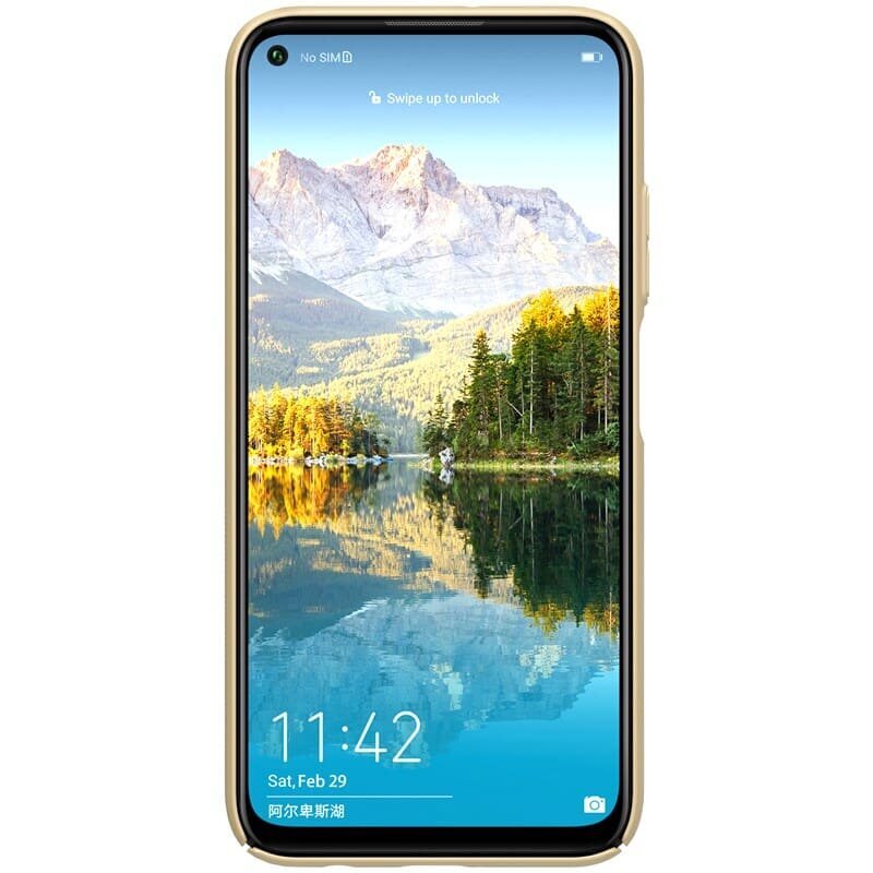 Nillkin Super Frosted Shield Huawei P40 Lite / Nova 7i / Nova 6 SE jaoks, kuldne цена и информация | Telefoni kaaned, ümbrised | kaup24.ee