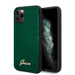 Guess Croco ümbris iPhone 11 Pro Max ümbris (tumeroheline)+D1473 цена и информация | Чехлы для телефонов | kaup24.ee