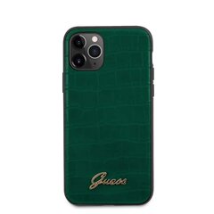 Guess Croco ümbris iPhone 11 Pro Max ümbris (tumeroheline)+D1473 hind ja info | Telefoni kaaned, ümbrised | kaup24.ee