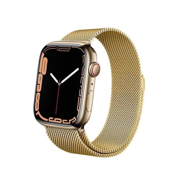 Crong Milano teras Apple Watchile 42/44/45mm, kuldne hind ja info | Nutikellade ja nutivõrude tarvikud | kaup24.ee