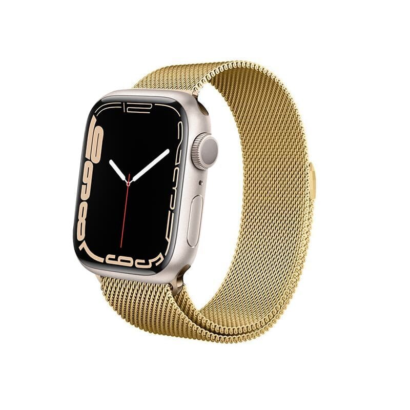 Crong Milano teras Apple Watchile 42/44/45mm, kuldne hind ja info | Nutikellade ja nutivõrude tarvikud | kaup24.ee