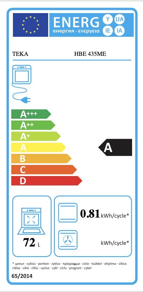 Traditsiooniline ahi Teka HBE435MESS 72 L 2550W A цена и информация | Ahjud | kaup24.ee