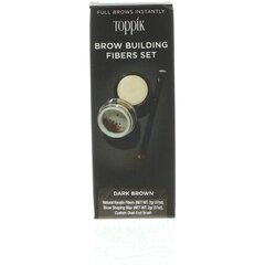 Kulmuvärvi komplekt Toppík Brow Building Fibers Set Dark Brow цена и информация | Тушь, средства для роста ресниц, тени для век, карандаши для глаз | kaup24.ee