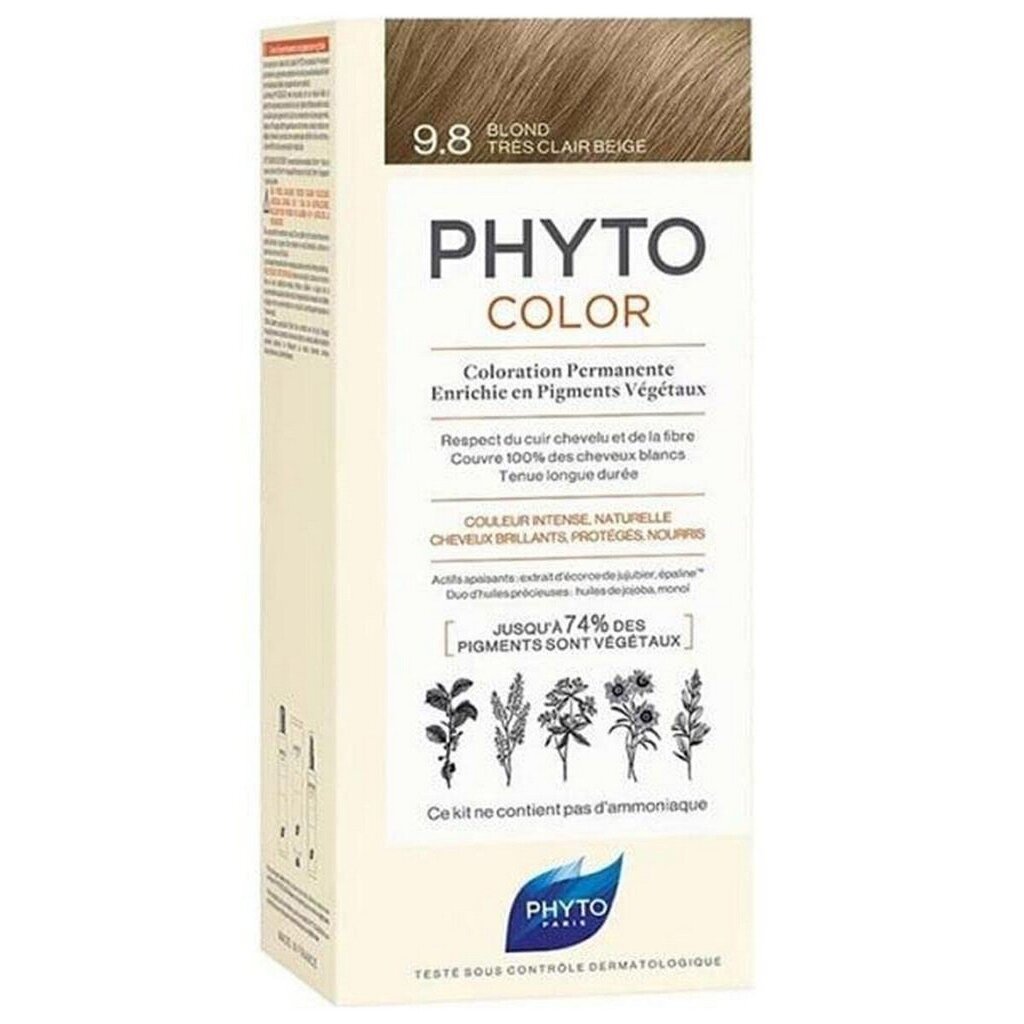 Plaukų dažai Phyto Paris Color 9.8-rubio beige muy claro цена и информация | Juuksevärvid | kaup24.ee