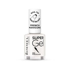 Rimmel Gel Nail Polish for French Manicure (Super Gel French Manicure) 12 ml 090 Porcelain #ebe7e4 hind ja info | Küünelakid, küünetugevdajad | kaup24.ee