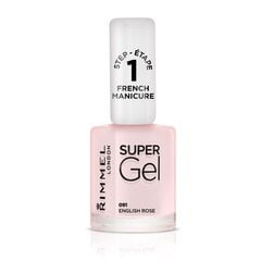 Rimmel Gel Nail Polish for French Manicure (Super Gel French Manicure) 12 ml 091 English Rose #edabb7 hind ja info | Küünelakid, küünetugevdajad | kaup24.ee