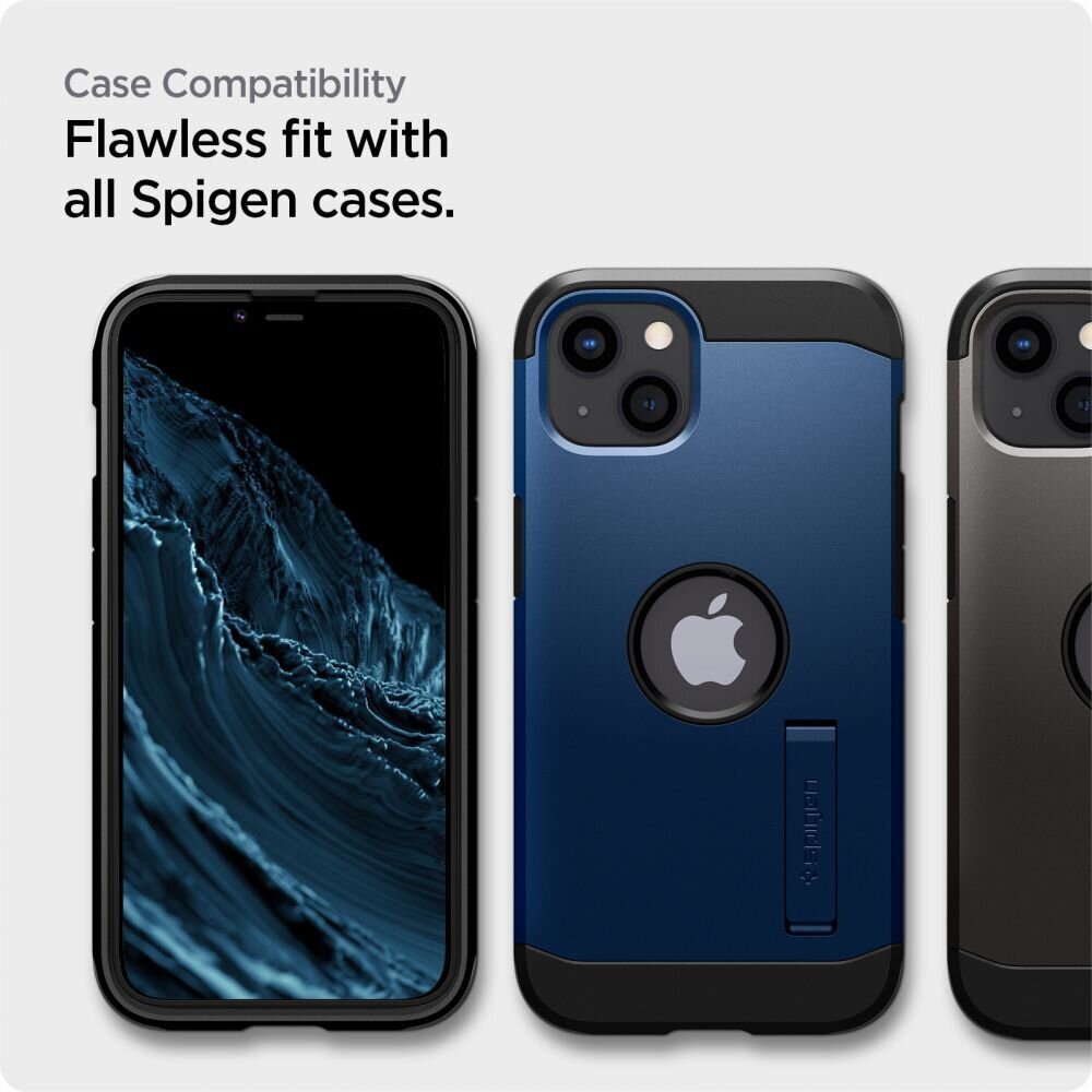 Spigen Alm Glass FC ekraanikaitse iPhone 13 ja 13 Pro jaoks, 1 tk. цена и информация | Ekraani kaitsekiled | kaup24.ee