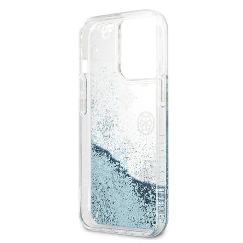 Guess Peony Liquid Glitter Case iPhone 13 Pro Max jaoks (sinine) hind ja info | Telefoni kaaned, ümbrised | kaup24.ee