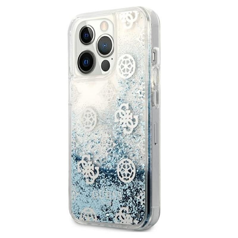 Guess Peony Liquid Glitter Case iPhone 13 Pro Max jaoks (sinine) hind ja info | Telefoni kaaned, ümbrised | kaup24.ee