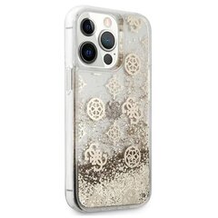 Guess Peony Liquid Glitter Case iPhone 13 Pro Max jaoks (kuldne) цена и информация | Чехлы для телефонов | kaup24.ee