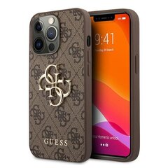 Guess 4G Big Metal Logo Case iPhone 13 Pro Max jaoks (pruun) hind ja info | Telefoni kaaned, ümbrised | kaup24.ee