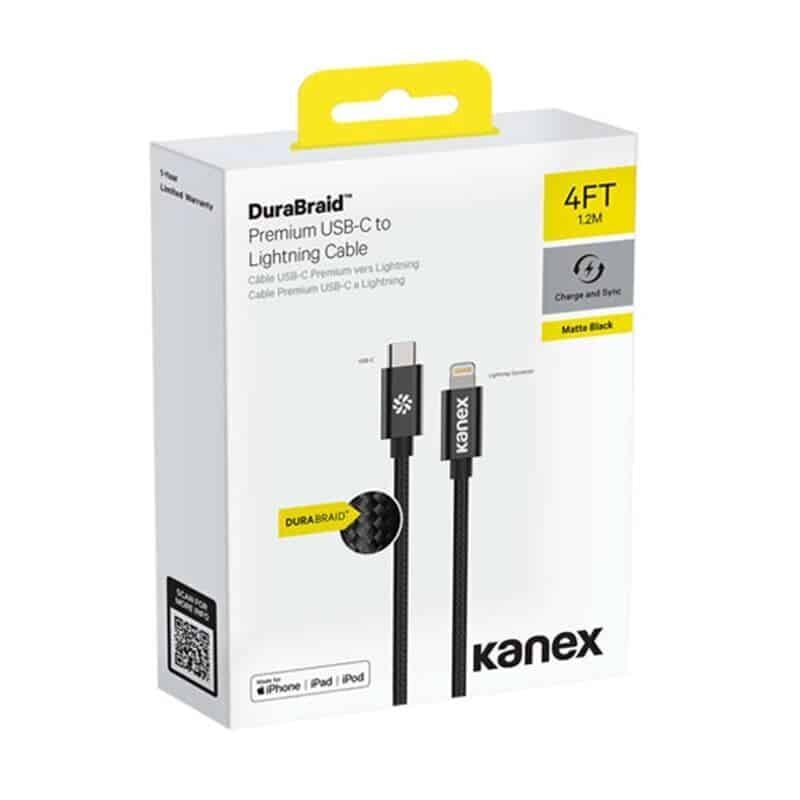 Kanex Premium DuraBraid, USB-C-Lightning, 1.2 m hind ja info | Mobiiltelefonide kaablid | kaup24.ee