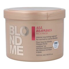 Питательная маска для светлых волос Schwarzkopf Professional Blond Me All Blondes Rich Mask, 500 мл цена и информация | Средства для укрепления волос | kaup24.ee