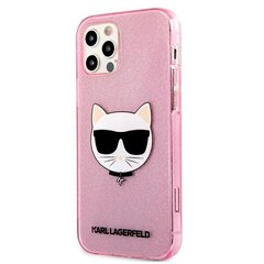 Karl Lagerfeld KLHCP12LCHTUGLP iPhone 12 Pro Max 6,7" różowy/pink hardcase Glitter Choupette цена и информация | Чехлы для телефонов | kaup24.ee