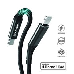 Кабель Cron Armor Link, USB-C - Lightning MFi, 1,5 м цена и информация | Borofone 43757-uniw | kaup24.ee