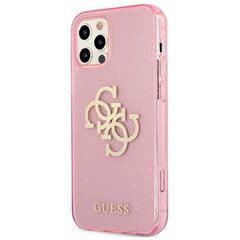 Guess GUHCP12LPCUGL4GPI iPhone 12 Pro Max 6,7-tolline roosa/roosa kõva ümbris Glitter 4G Big Logo цена и информация | Чехлы для телефонов | kaup24.ee