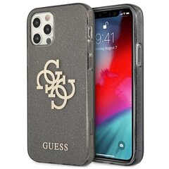 Guess GUHCP12LPCUGL4GBK iPhone 12 Pro Max 6,7" czarny/must kõvaümbris Glitter 4G Big Logo hind ja info | Telefoni kaaned, ümbrised | kaup24.ee