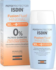 Isdin Fusion Fluid Mineral Spf50 50ml цена и информация | Кремы от загара | kaup24.ee