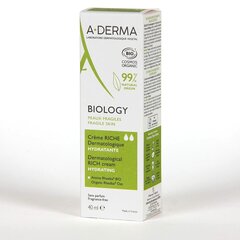 A-Derma A Derma Biology Rich Moisturising Cream 40ml цена и информация | Кремы для лица | kaup24.ee