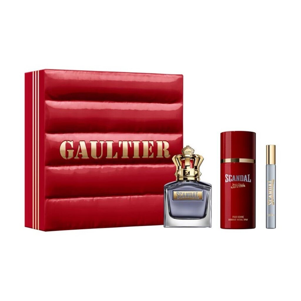 Meeste parf&#xFC;&#xFC;mi komplekt Jean Paul Gaultier Scandal Pour Homme 3 T&#xFC;kid, osad цена и информация | Meeste parfüümid | kaup24.ee