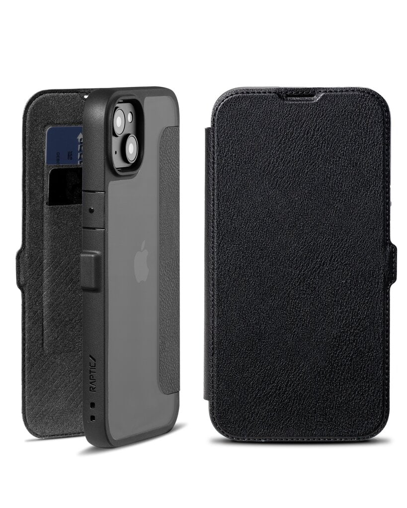 Raptic X-Doria Urban Folio Case iPhone 14 Flip Cover black hind ja info | Telefoni kaaned, ümbrised | kaup24.ee