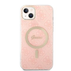Guess 4G MagSafe Compatible Case + Wireless Charger for iPhone 14 Plus Pink hind ja info | Telefoni kaaned, ümbrised | kaup24.ee