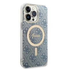Guess 4G MagSafe Compatible Case + Wireless Charger for iPhone 14 Pro Max Blue hind ja info | Telefoni kaaned, ümbrised | kaup24.ee