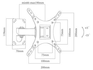 BLOW цена и информация | Кронштейны и крепления для телевизоров | kaup24.ee