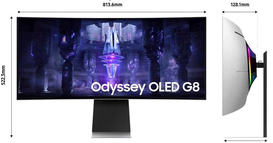 Samsung Odyssey OLED 34"UHD Curved LS34BG850SUXEN цена и информация | Monitorid | kaup24.ee