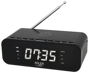 Raadio-äratuskell ADLER AD-1192 juhtmevaba laadijaga цена и информация | Радиоприемники и будильники | kaup24.ee