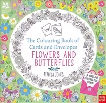 National Trust: The Colouring Book of Cards and Envelopes - Flowers and Butterflies hind ja info | Väikelaste raamatud | kaup24.ee