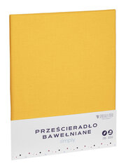 Хлопковая простыня Simply A437, темно-желтая цена и информация | Простыни | kaup24.ee