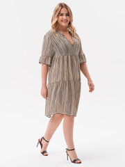 kleit Plus Size DLR073 - beež 115534-235 hind ja info | Kleidid | kaup24.ee