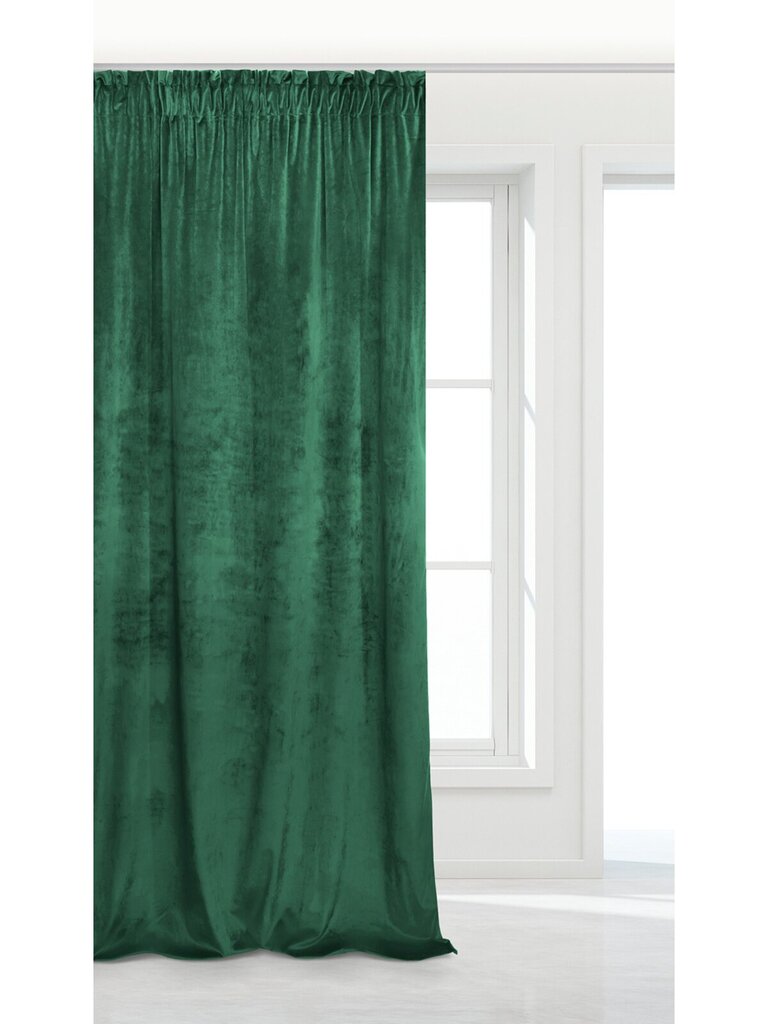 Veluurkardin Soft Velvet 140x270 A566 - tumeroheline цена и информация | Kardinad | kaup24.ee