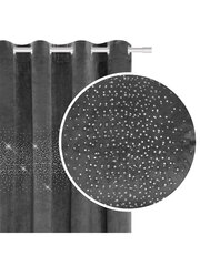 Велюровая штора Глянцевая, 140х250, А501, темно-серая цена и информация | Занавески | kaup24.ee