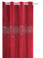 Велюровая штора Блестящая, 140х250, А501, темно-красная