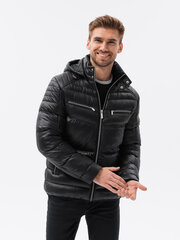 Мужская зимняя куртка Ombre, C543, черная цена и информация | Мужские куртки | kaup24.ee