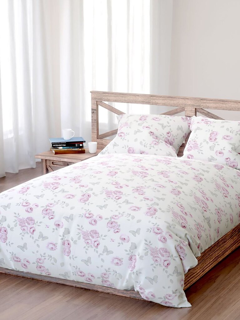 Puuvillane voodipesu Calmia A598 - roosa hind ja info | Voodipesukomplektid | kaup24.ee