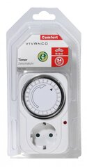 Механический таймер Vivanco T24 цена и информация | Выключатели, розетки | kaup24.ee
