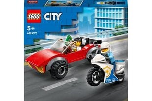 60392 LEGO® City politsei mootorratta ja auto tagaajamine цена и информация | Конструкторы и кубики | kaup24.ee