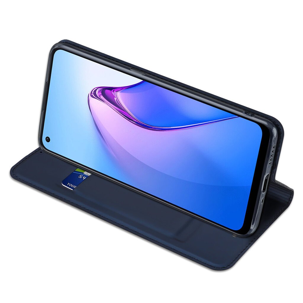 Dux Ducis Skin Pro Oppo Reno 8 flip card wallet stand blue цена и информация | Telefoni kaaned, ümbrised | kaup24.ee
